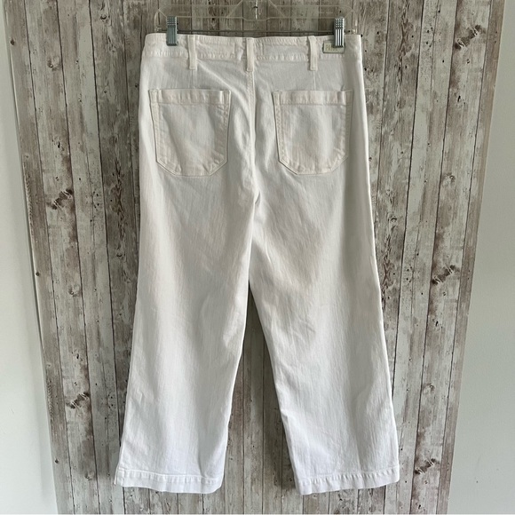 PAIGE Nellie White Clean Front Culotte Jeans 29 - Picture 2 of 5